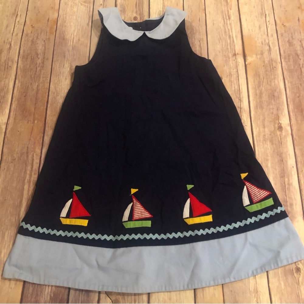 Betti Terrell sailboat fine cord dress